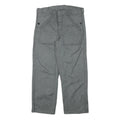 Mens Cotton Blend Grey Regular Fit Straight Leg Trousers W34 L29 Casual Workwear