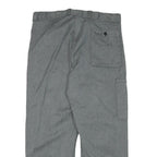 Mens Cotton Blend Grey Regular Fit Straight Leg Trousers W34 L29 Casual Workwear