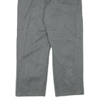 Mens Cotton Blend Grey Regular Fit Straight Leg Trousers W34 L29 Casual Workwear