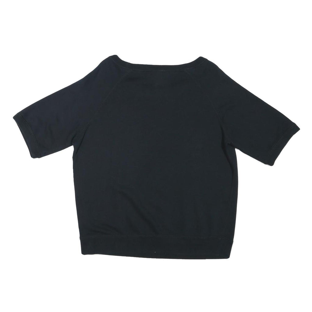 NIKE Mens Black Crew Neck L Polyester Blend Short Sleeve Sweatshirt