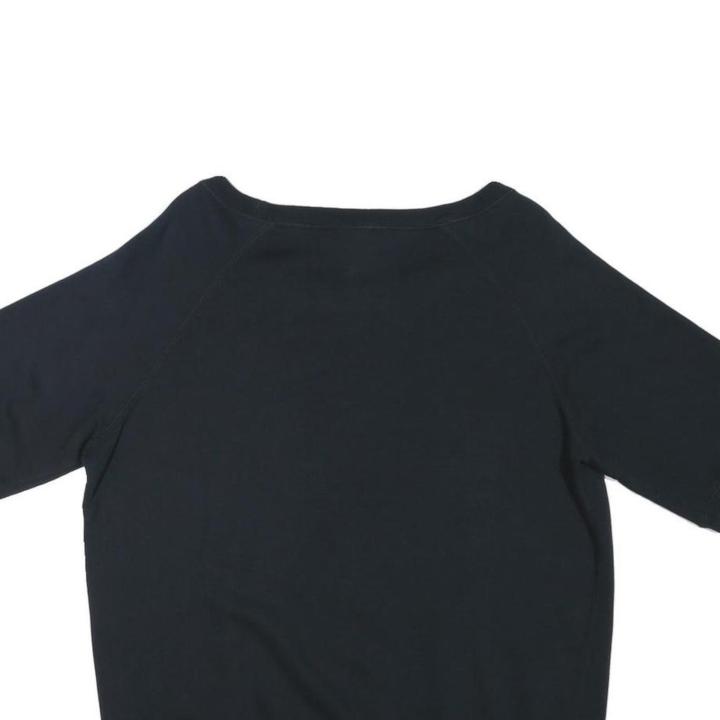 NIKE Mens Black Crew Neck L Polyester Blend Short Sleeve Sweatshirt