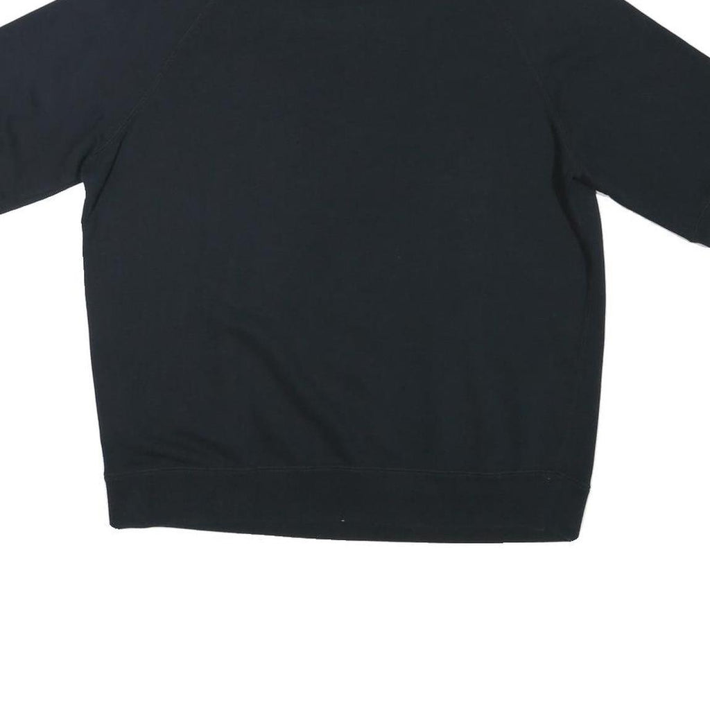 NIKE Mens Black Crew Neck L Polyester Blend Short Sleeve Sweatshirt