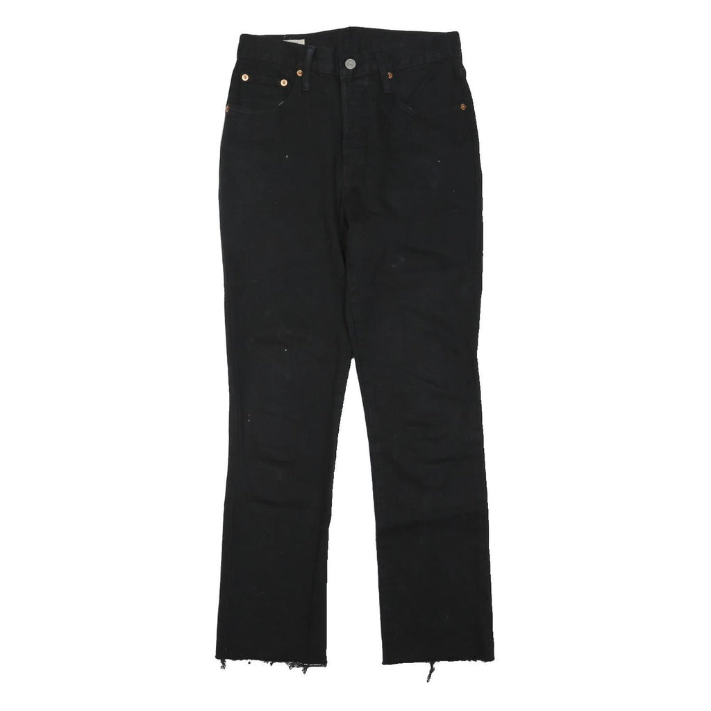 LEVI'S 501 Big E Womens Black Regular Straight Denim Raw W26 L28 Vintage Jeans
