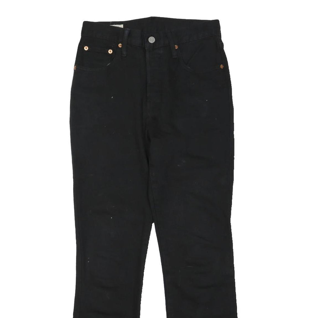 LEVI'S 501 Big E Womens Black Regular Straight Denim Raw W26 L28 Vintage Jeans