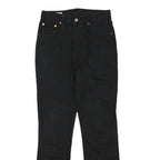 LEVI'S 501 Big E Womens Black Regular Straight Denim Raw W26 L28 Vintage Jeans