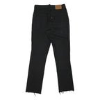 LEVI'S 501 Big E Womens Black Regular Straight Denim Raw W26 L28 Vintage Jeans