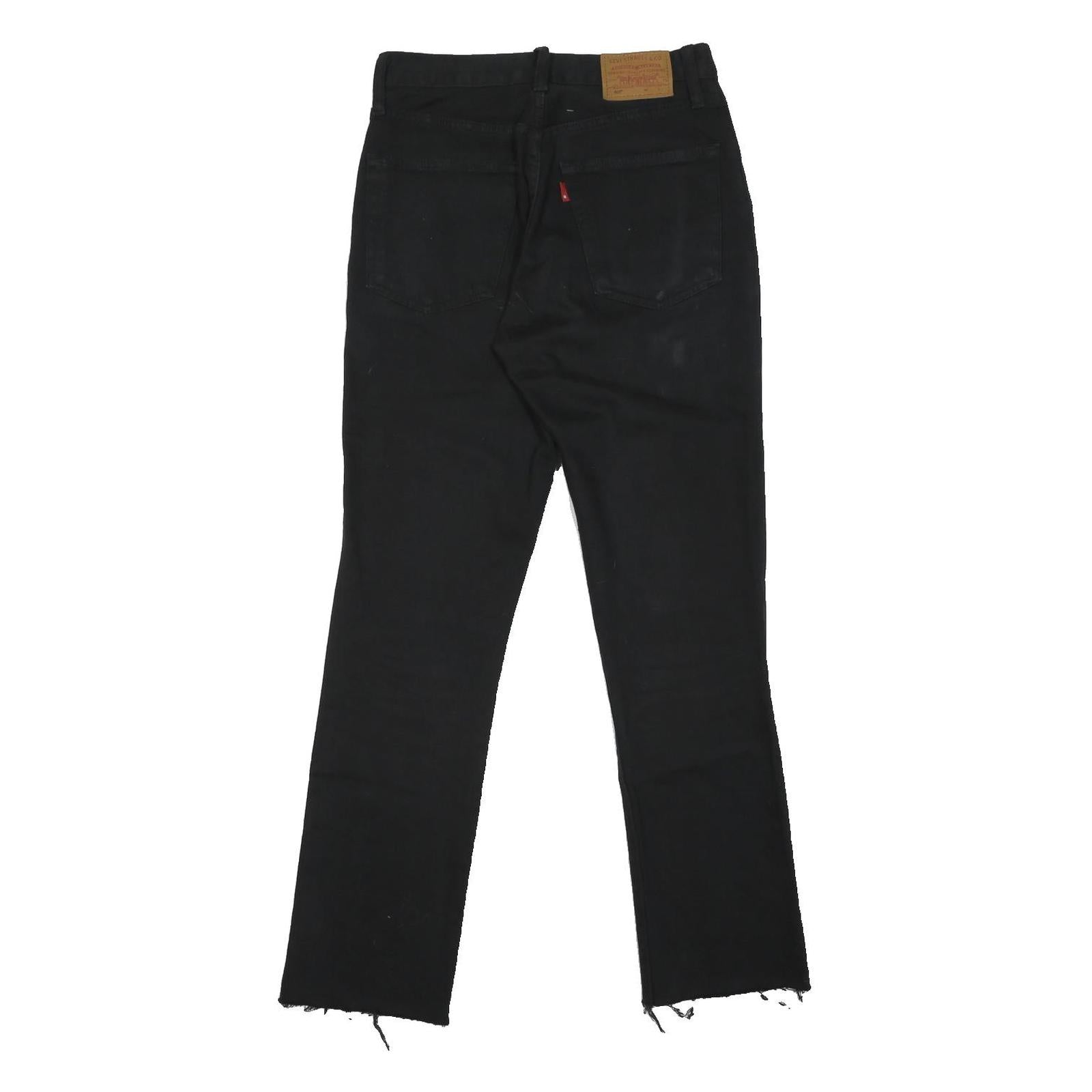 LEVI'S 501 Big E Womens Black Regular Straight Denim Raw W26 L28 Vintage Jeans