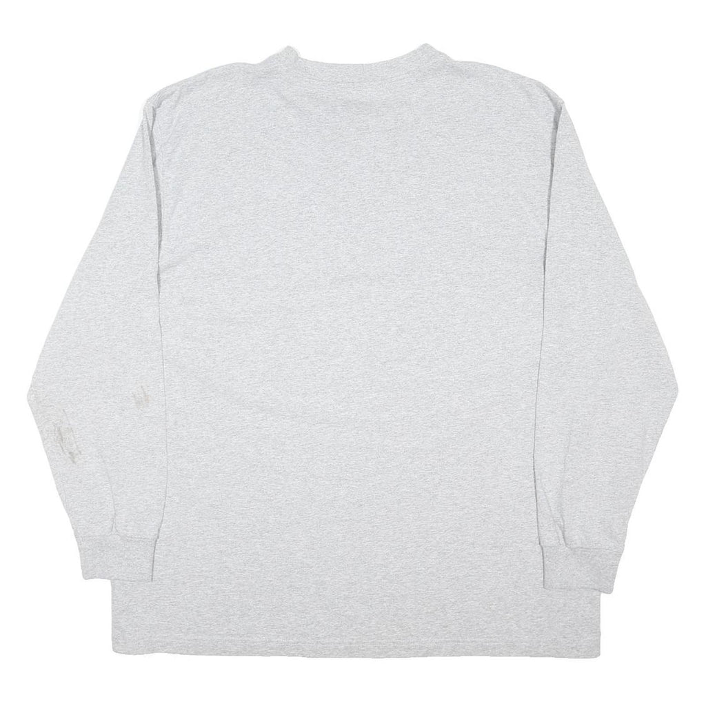 DICKIES Mens Grey Henley Long Sleeve T-Shirt XL Cotton Blend Casual Workwear