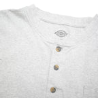 DICKIES Mens Grey Henley Long Sleeve T-Shirt XL Cotton Blend Casual Workwear