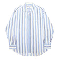 LACOSTE Mens Blue & White Striped Shirt XL Classic Cotton Long Sleeve