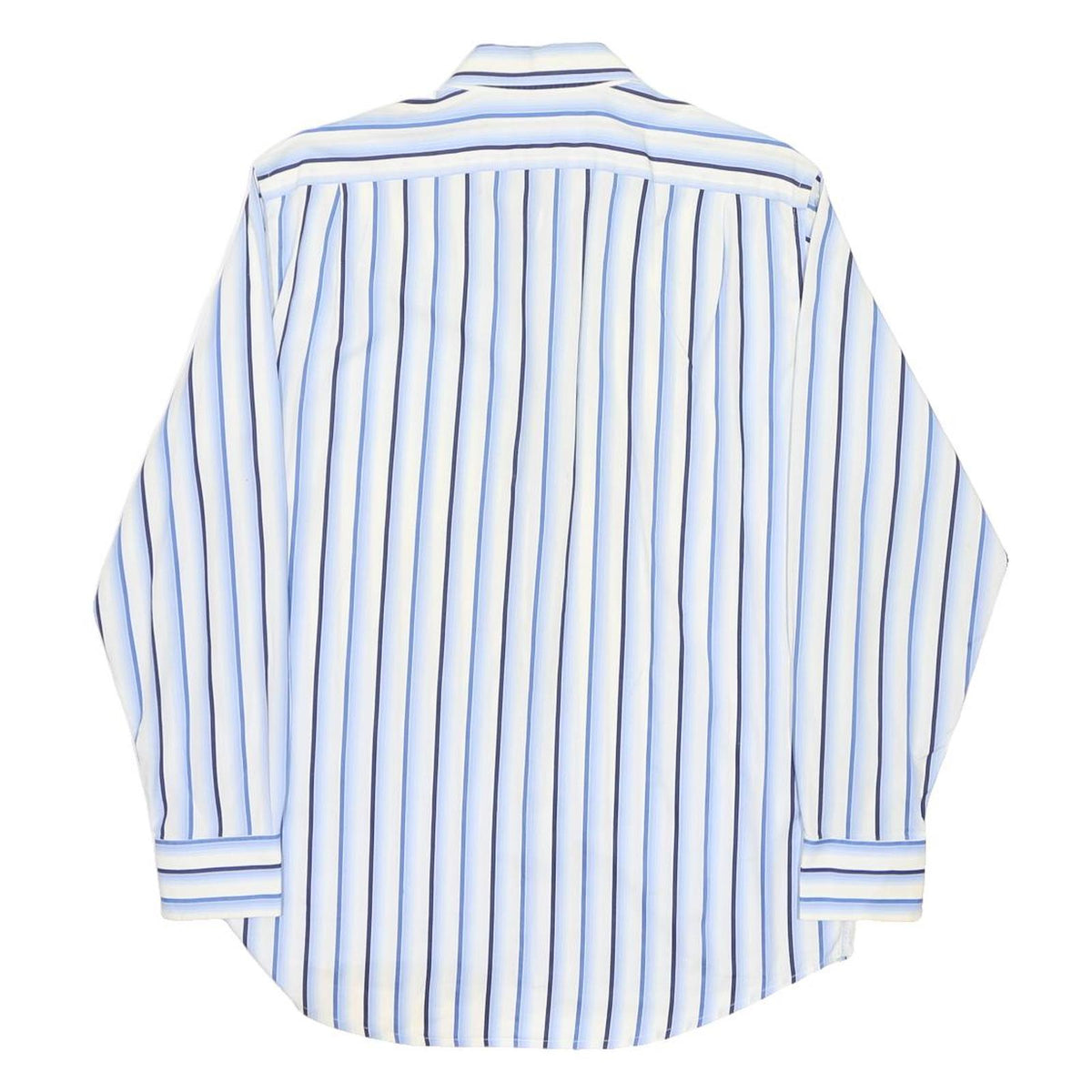 LACOSTE Mens Blue & White Striped Shirt XL Classic Cotton Long Sleeve