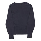 POLO RALPH LAUREN Boys Navy Plain V-Neck Basic Knit Jumper 6Y Cotton Soft