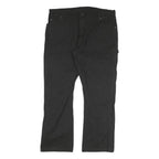 DICKIES Mens Cotton Blend Black Regular Fit Straight Leg Trousers W40 L30