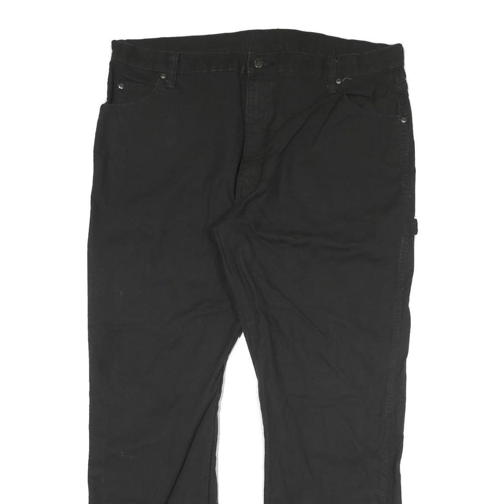 DICKIES Mens Cotton Blend Black Regular Fit Straight Leg Trousers W40 L30