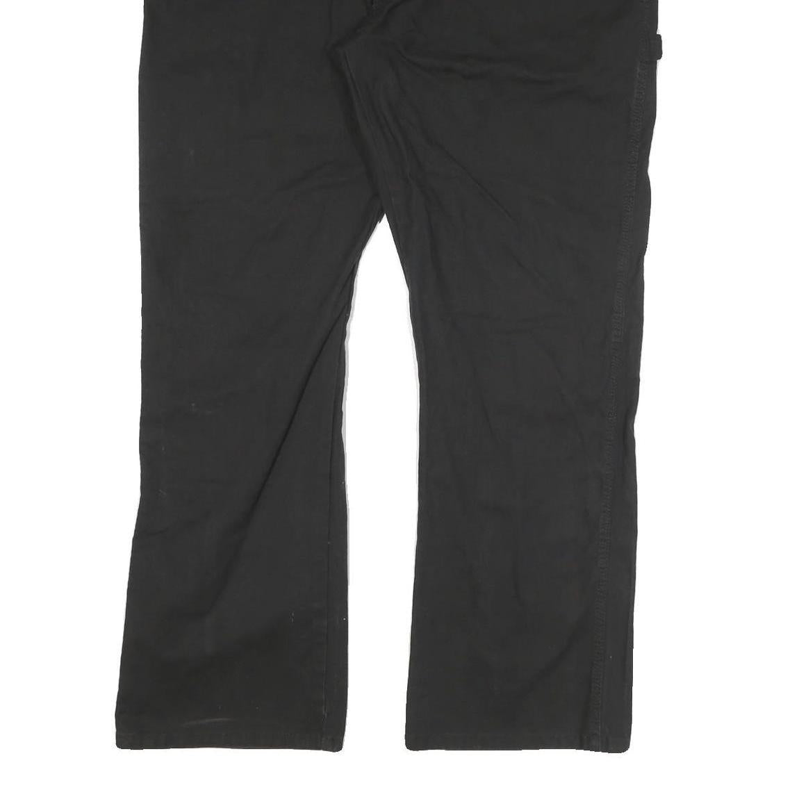 DICKIES Mens Cotton Blend Black Regular Fit Straight Leg Trousers W40 L30