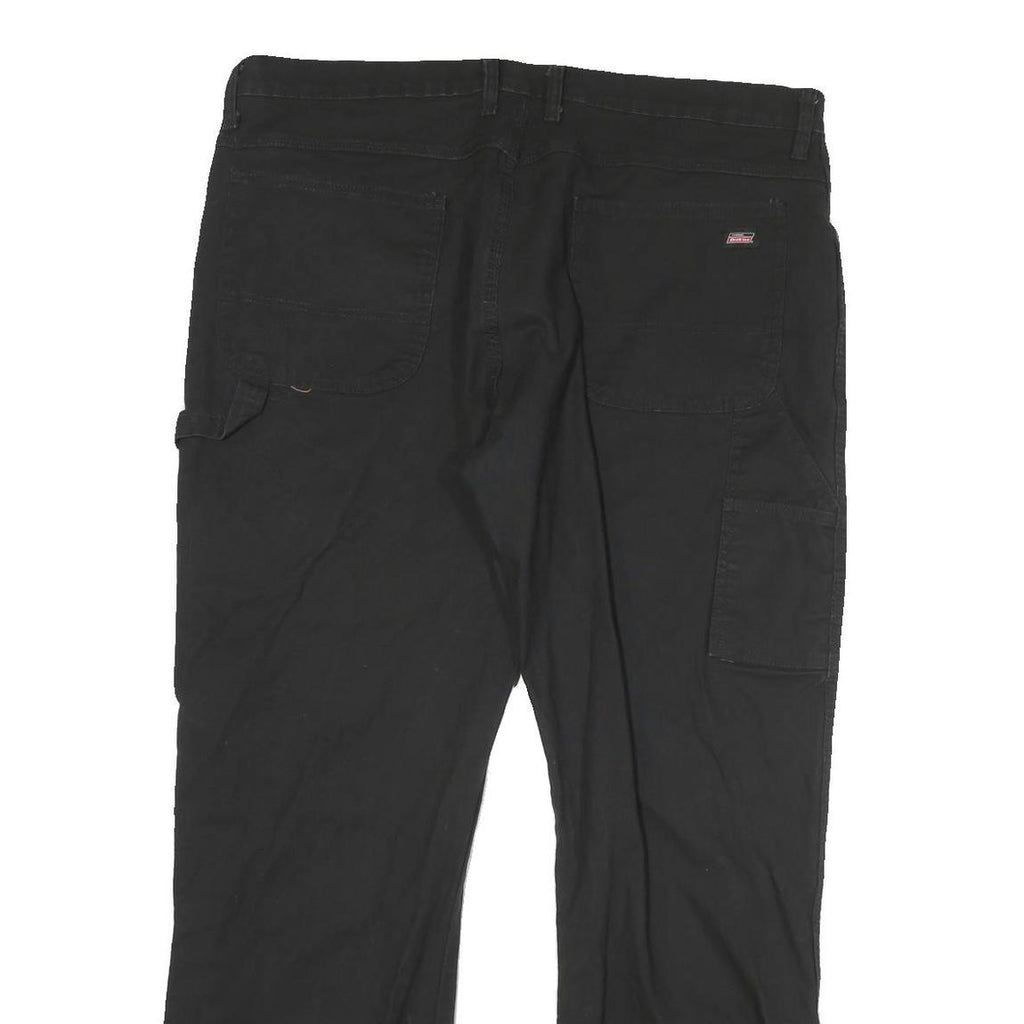 DICKIES Mens Cotton Blend Black Regular Fit Straight Leg Trousers W40 L30