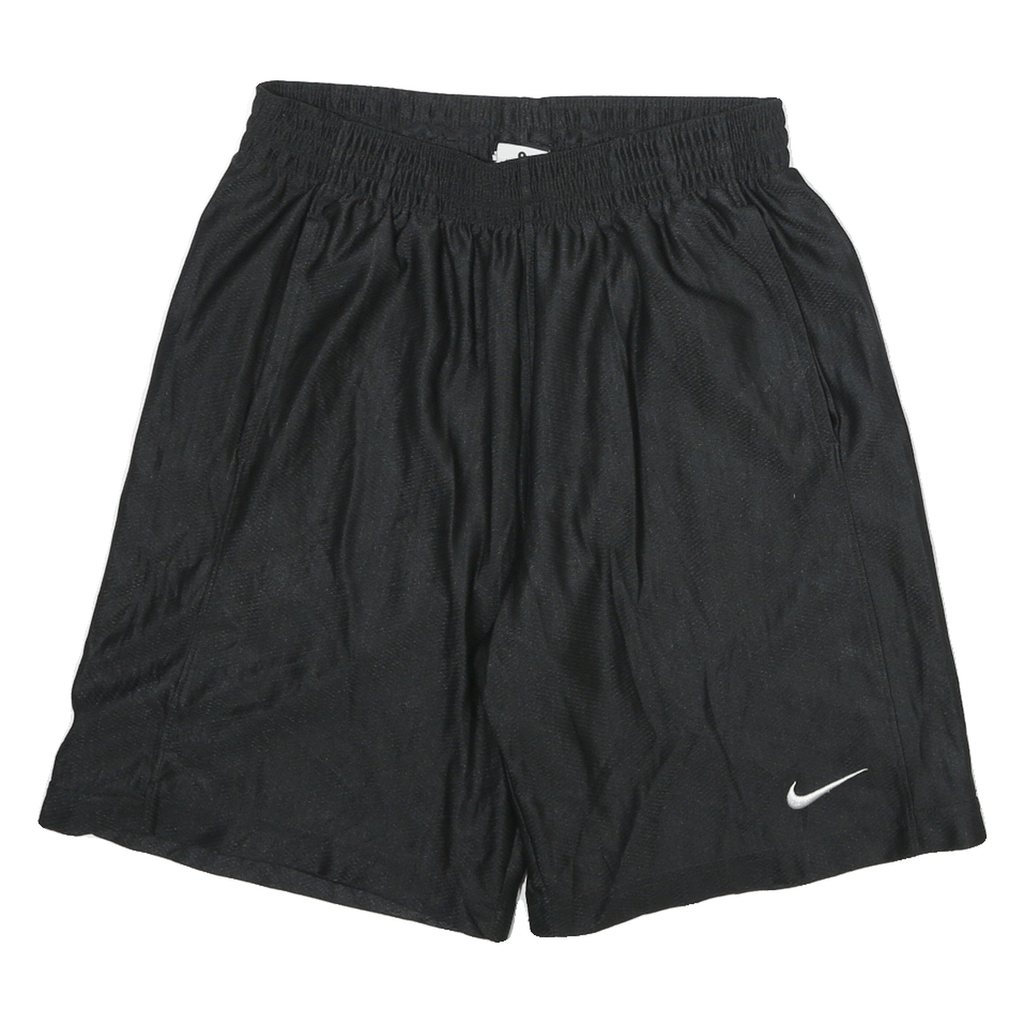 NIKE Mens Black Sports Shorts S W26 Polyester Blend Casual Athletic Wear
