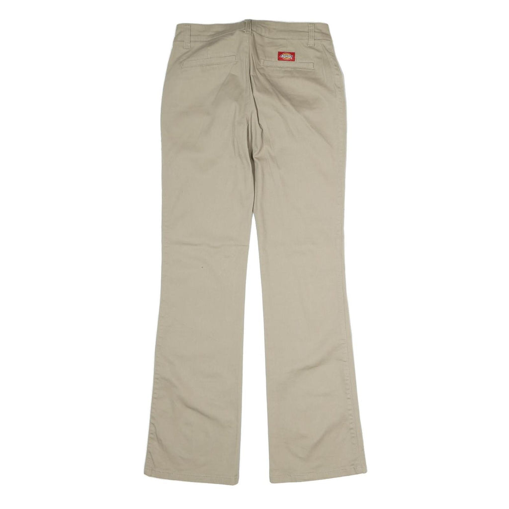 DICKIES Mens Cotton Beige Regular Fit Straight Leg Trousers W28 L32 Casual
