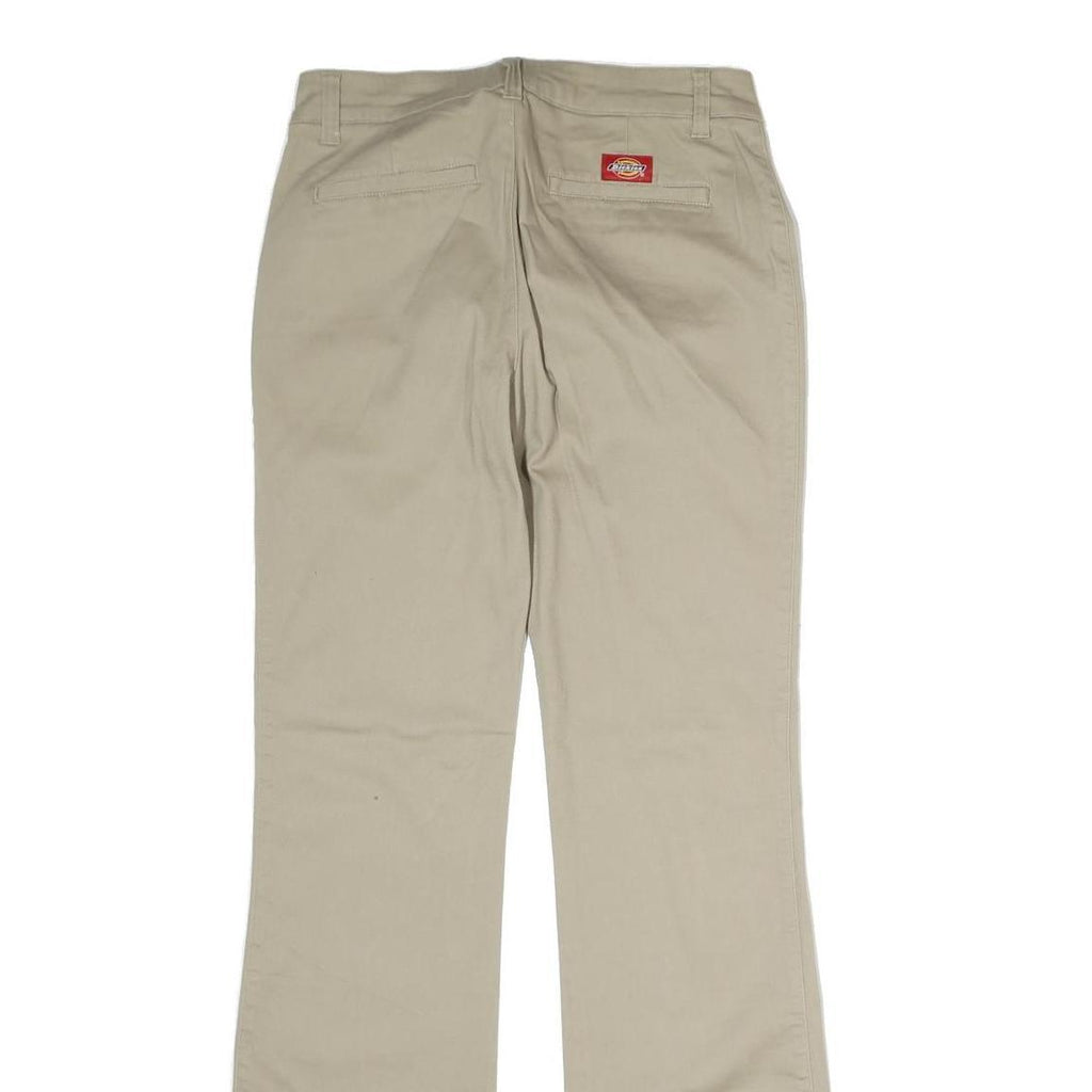 DICKIES Mens Cotton Beige Regular Fit Straight Leg Trousers W28 L32 Casual