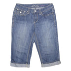 ANC DENIM Womens Denim Blue Regular Fit Straight Shorts UK 10 W30 Casual Cotton