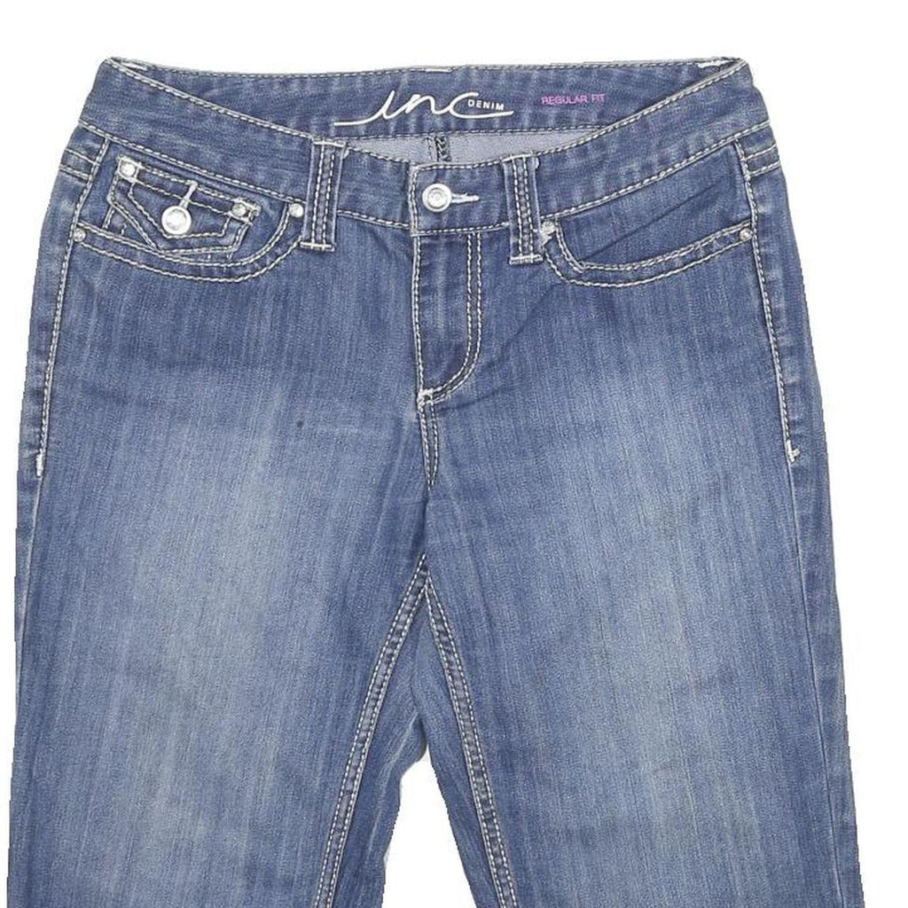 ANC DENIM Womens Denim Blue Regular Fit Straight Shorts UK 10 W30 Casual Cotton