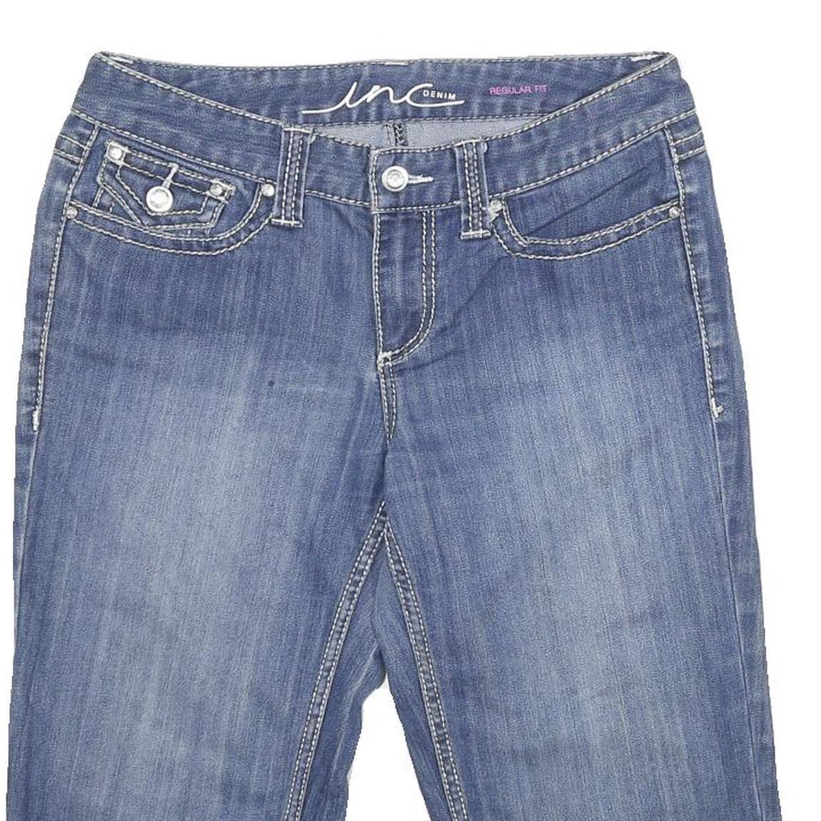 ANC DENIM Womens Denim Blue Regular Fit Straight Shorts UK 10 W30 Casual Cotton