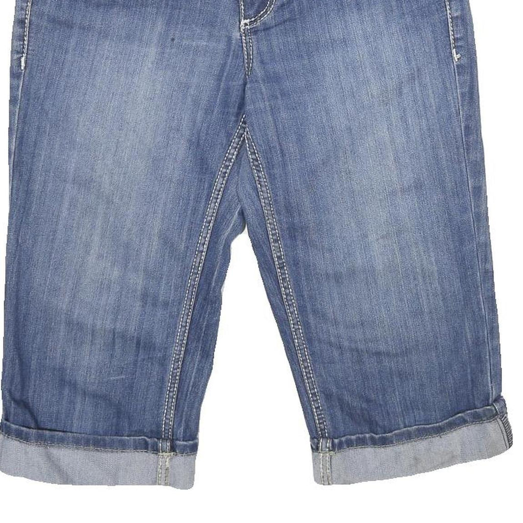 ANC DENIM Womens Denim Blue Regular Fit Straight Shorts UK 10 W30 Casual Cotton