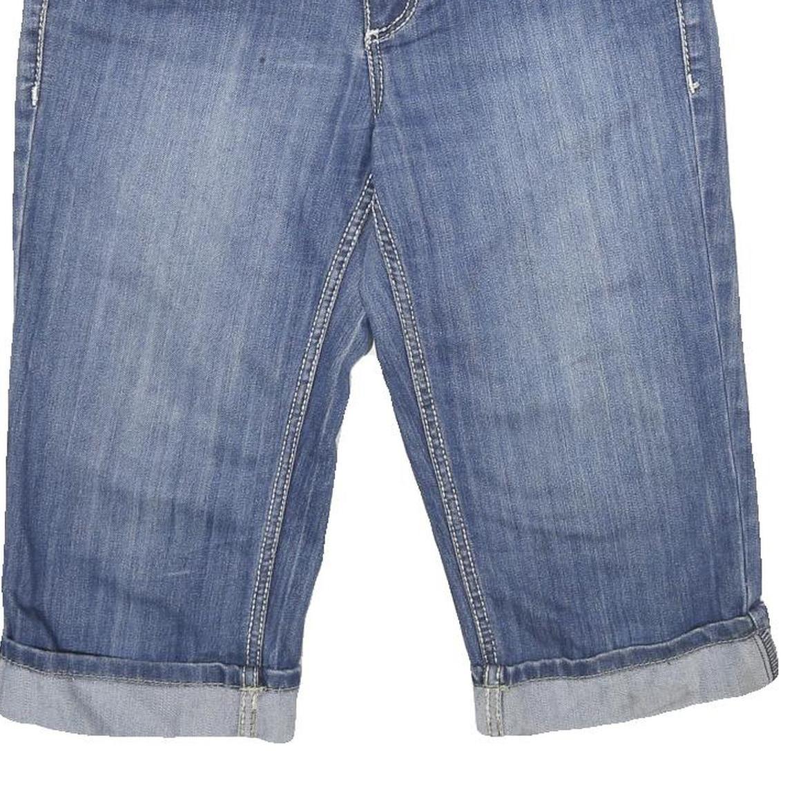 ANC DENIM Womens Denim Blue Regular Fit Straight Shorts UK 10 W30 Casual Cotton