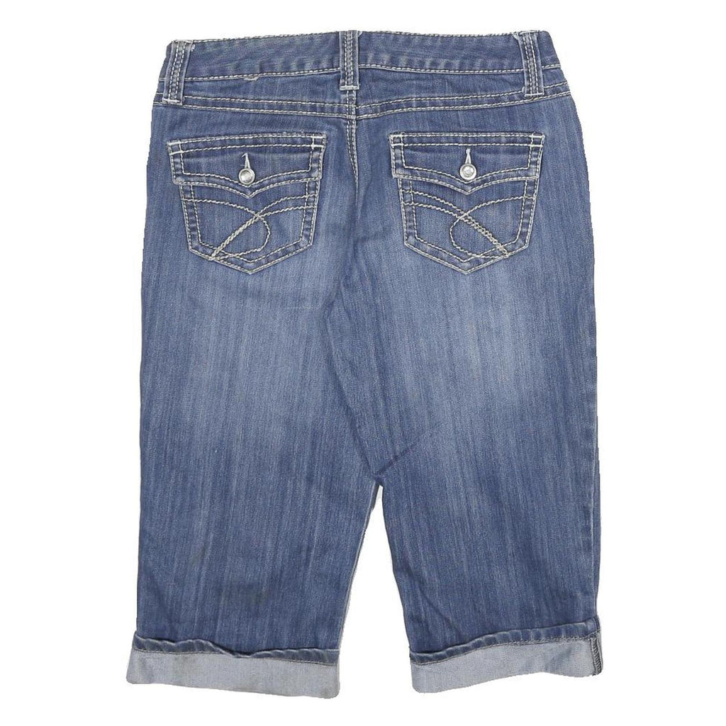 ANC DENIM Womens Denim Blue Regular Fit Straight Shorts UK 10 W30 Casual Cotton