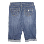 ANC DENIM Womens Denim Blue Regular Fit Straight Shorts UK 10 W30 Casual Cotton