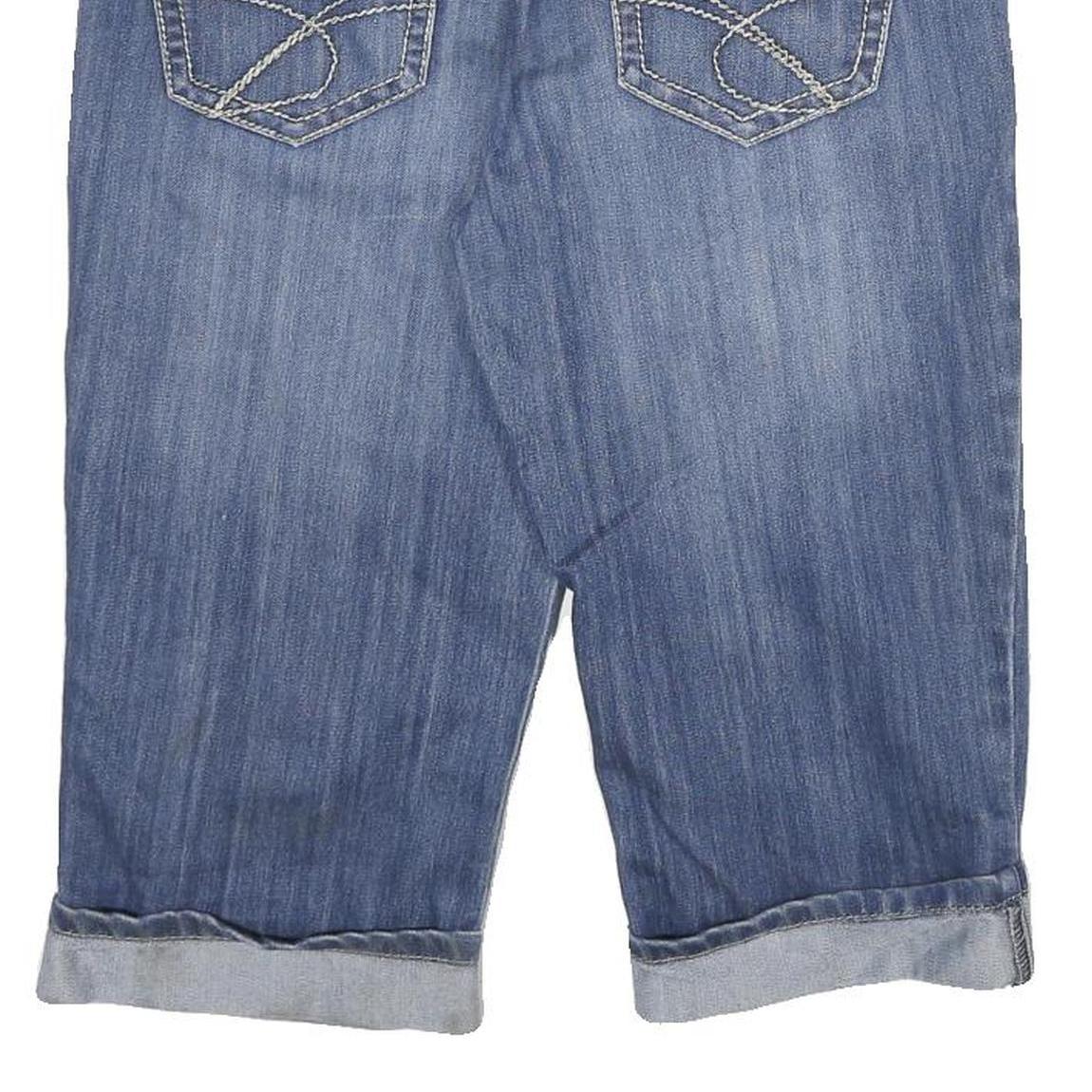 ANC DENIM Womens Denim Blue Regular Fit Straight Shorts UK 10 W30 Casual Cotton