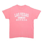 Womens Pink Las Vegas Est 1905 Nevada Graphic T-Shirt L Short Sleeve Crew Neck