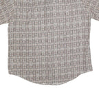 ROYAL KNIGHT Mens Beige Checked Short Sleeve Shirt L Polyester Comfortable