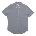 LEVI'S Mens Blue Cotton Short Sleeve Shirt M Casual Button-Down Pocket
