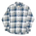 RED HEAD Mens Blue & Grey Checked Shirt L Button Down Casual Cotton Blend