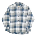 RED HEAD Mens Blue & Grey Checked Shirt L Button Down Casual Cotton Blend