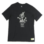 NIKE Mens Black Graphic T-Shirt S Short Sleeve Crew Neck Never Stop Print