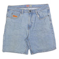 GMPYRE Mens Shorts Blue Denim Casual L W36 Comfortable Cotton Blend