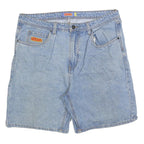 GMPYRE Mens Shorts Blue Denim Casual L W36 Comfortable Cotton Blend