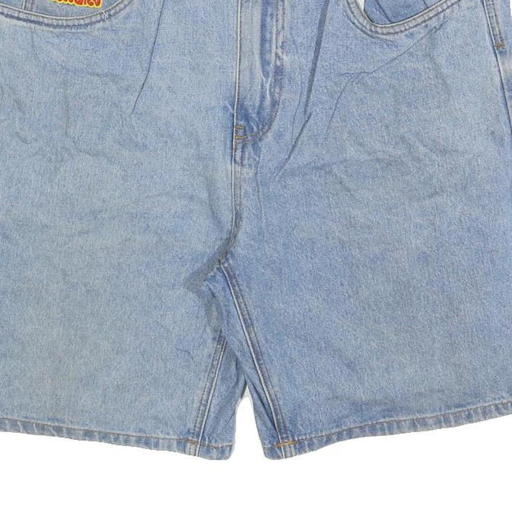 GMPYRE Mens Shorts Blue Denim Casual L W36 Comfortable Cotton Blend