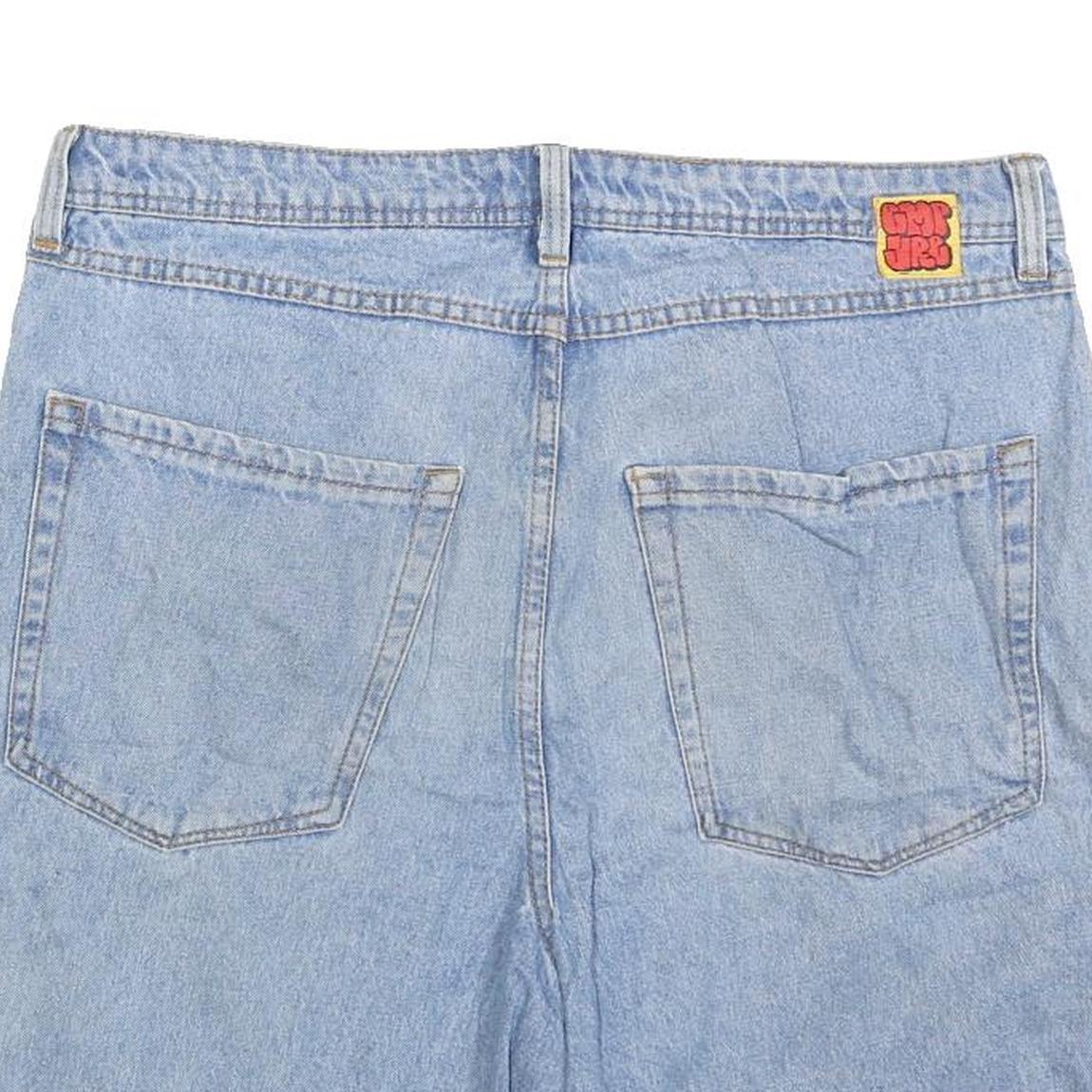 GMPYRE Mens Shorts Blue Denim Casual L W36 Comfortable Cotton Blend