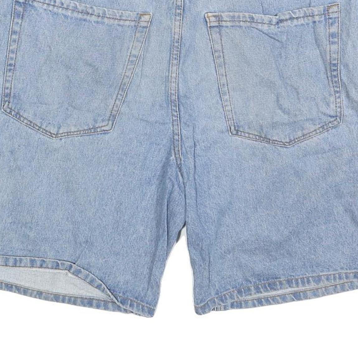 GMPYRE Mens Shorts Blue Denim Casual L W36 Comfortable Cotton Blend