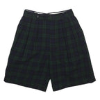 CORBIN COLLECTION Womens Shorts Blue Green Plaid XS W25 Classic Style