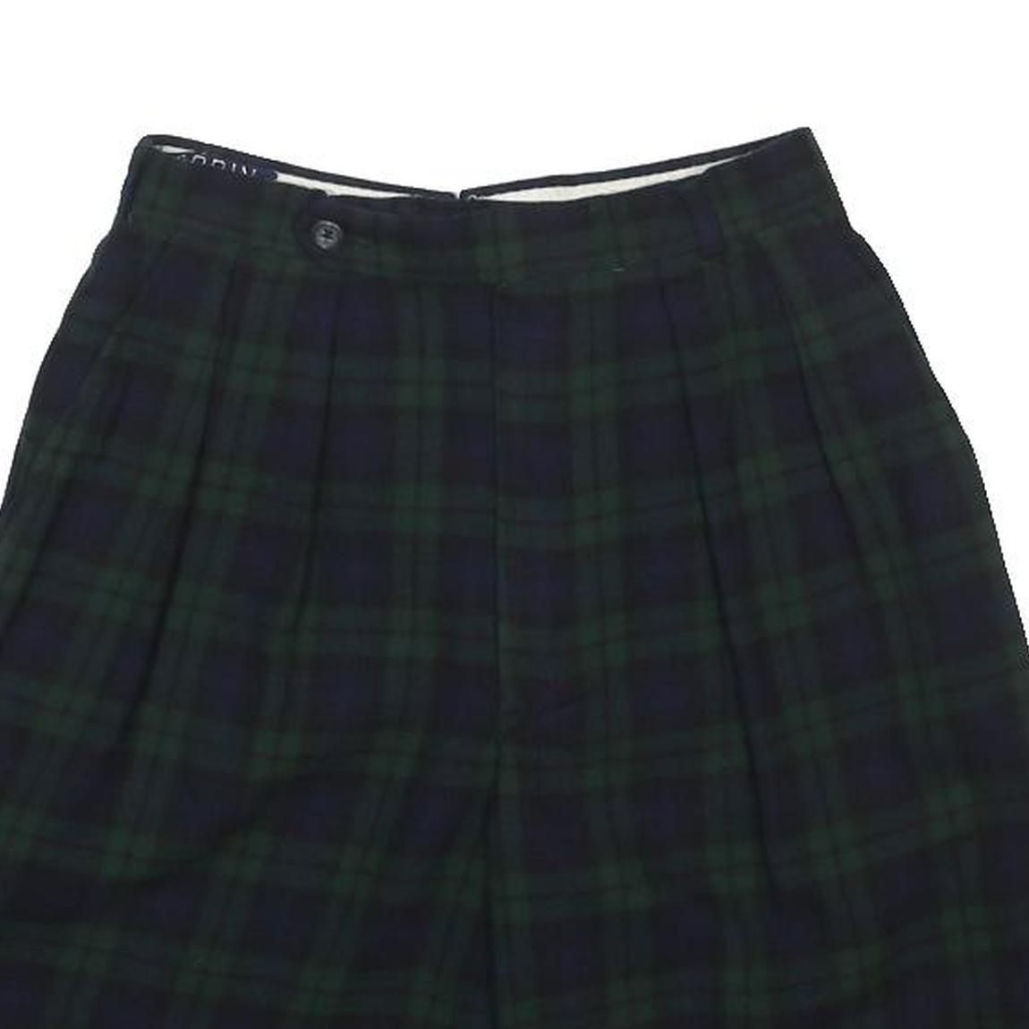 CORBIN COLLECTION Womens Shorts Blue Green Plaid XS W25 Classic Style