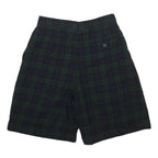 CORBIN COLLECTION Womens Shorts Blue Green Plaid XS W25 Classic Style