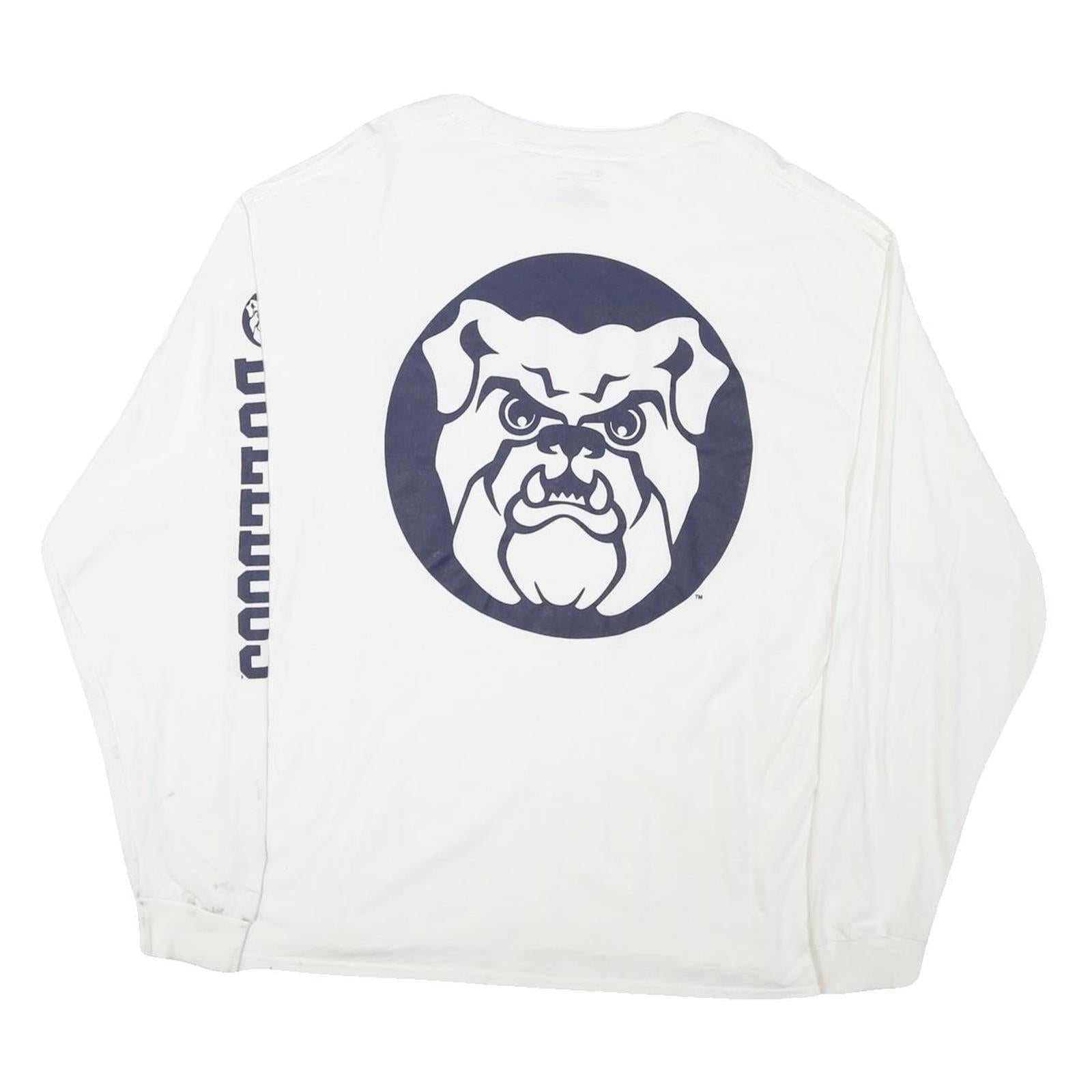CHAMPION Mens White Butler Bulldogs Long Sleeve Crew Neck Cotton Blend XL Sports