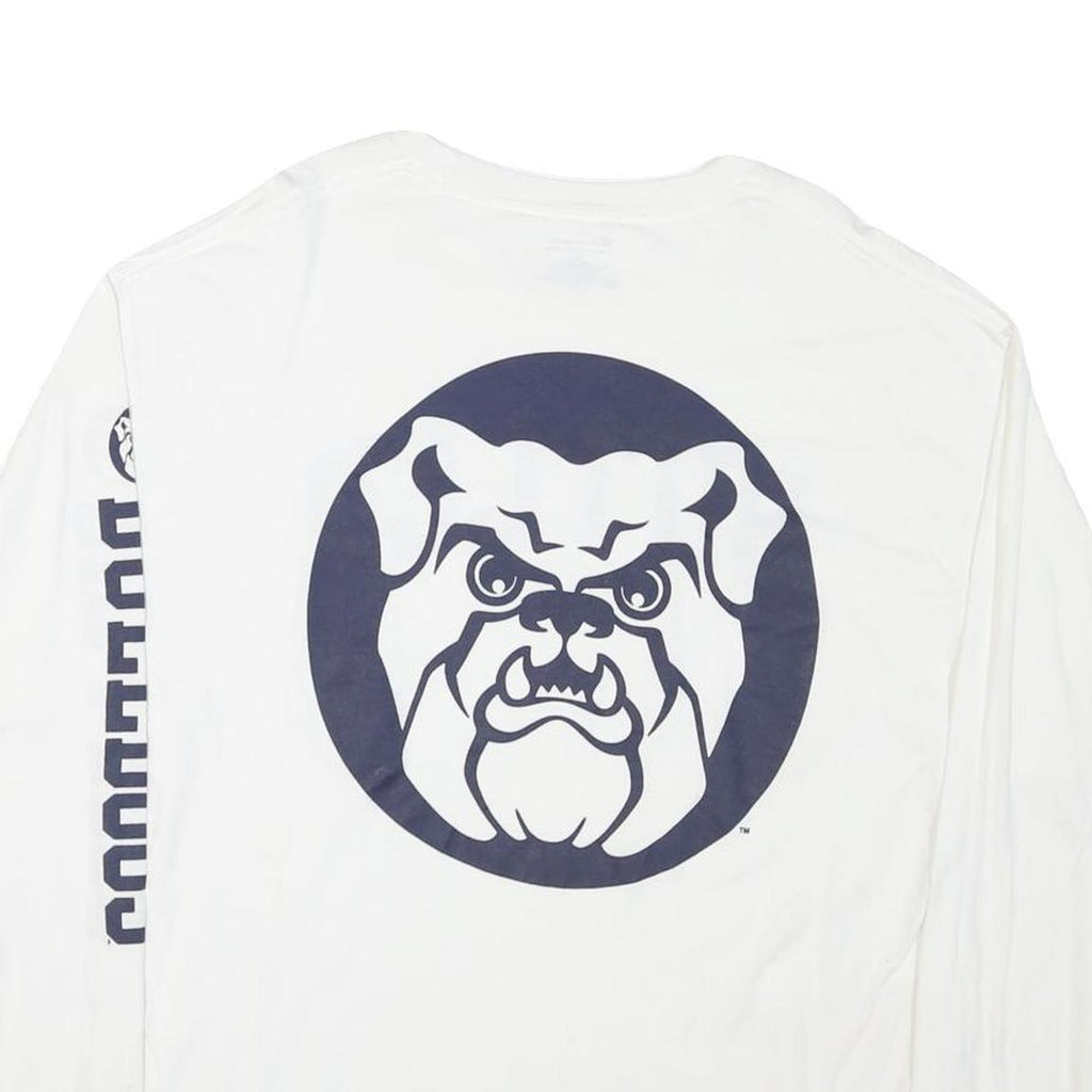 CHAMPION Mens White Butler Bulldogs Long Sleeve Crew Neck Cotton Blend XL Sports