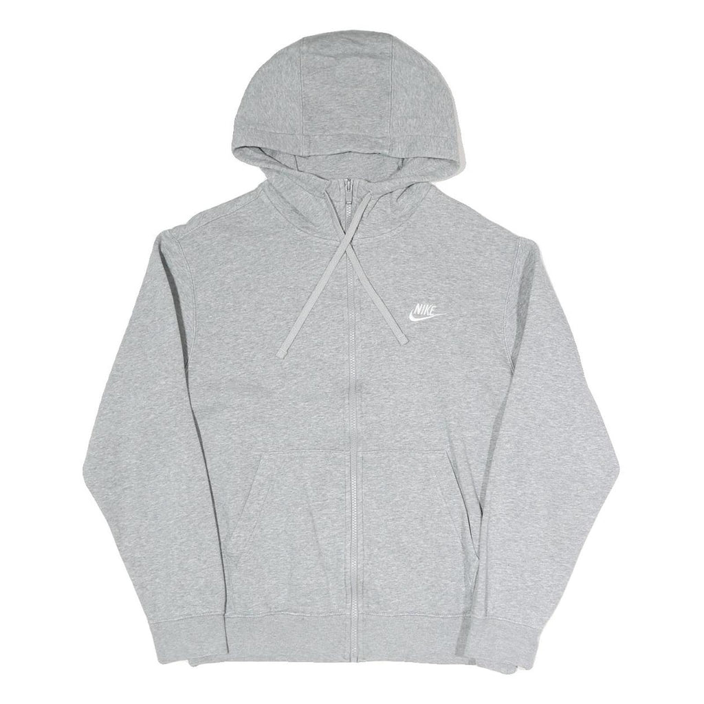 NIKE Womens Grey Pullover Hoodie S Zip Up Casual Sweatshirt Sportswear