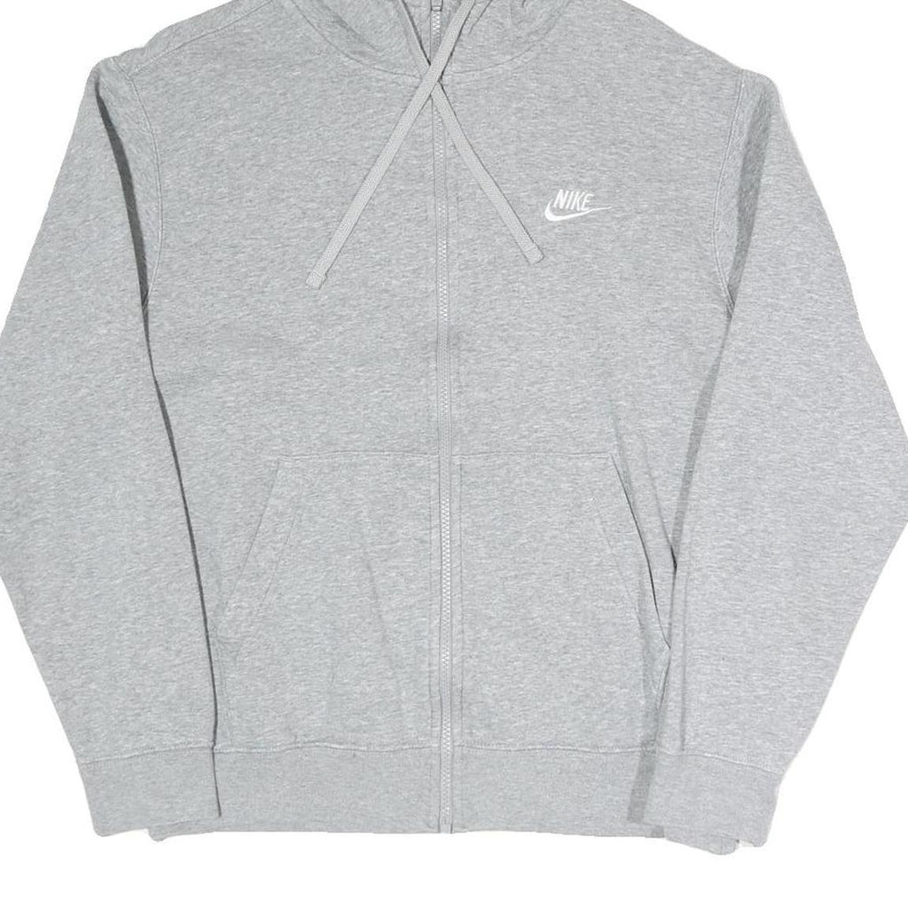 NIKE Womens Grey Pullover Hoodie S Zip Up Casual Sweatshirt Sportswear
