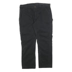 CARHARTT Mens Cotton Blend Black Relaxed Straight Trousers W42 L30 Workwear